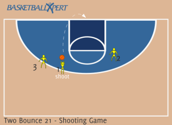 Two Bounce 21 - Basketball Shooting Game